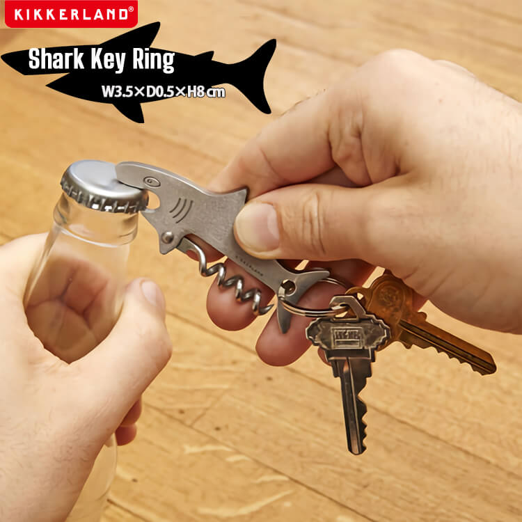 Kikkerland シャーク キーリング Shark Key Ring BA93 ボトルオープナー 栓抜き キーホルダー – YokaNoOtomo  AsobiNin