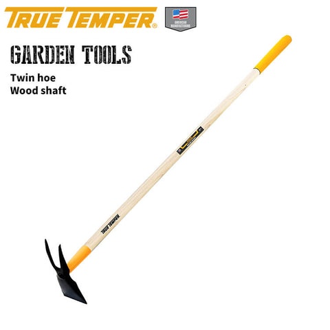 TRUE TEMPER トゥルーテンパー ツインホー 二又鍬  ウッドシャフト 鍬 ガーデニング 除草 レーキ 農具