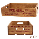 Mercury マーキュリー ウッドクレート カーキ／レッド